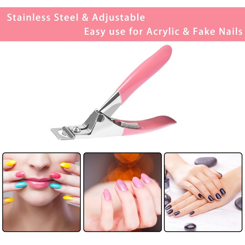 Nail Clippers for Acrylic Nails,Rustproof Acrylic Nail Cutter and Gel