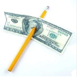 ZQION 3Pcs Misled Pencil Through Bill-Magic Tricks Close Up Magic Props Stage Illusions Mentalism Magician Accessories Comedy