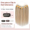 Benehair Clip in Hair Extensions V-Shaped Straight Human Hair Extensions