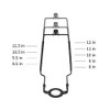 8 9 10 11 12 inch Lamp Shade Harp Holder,