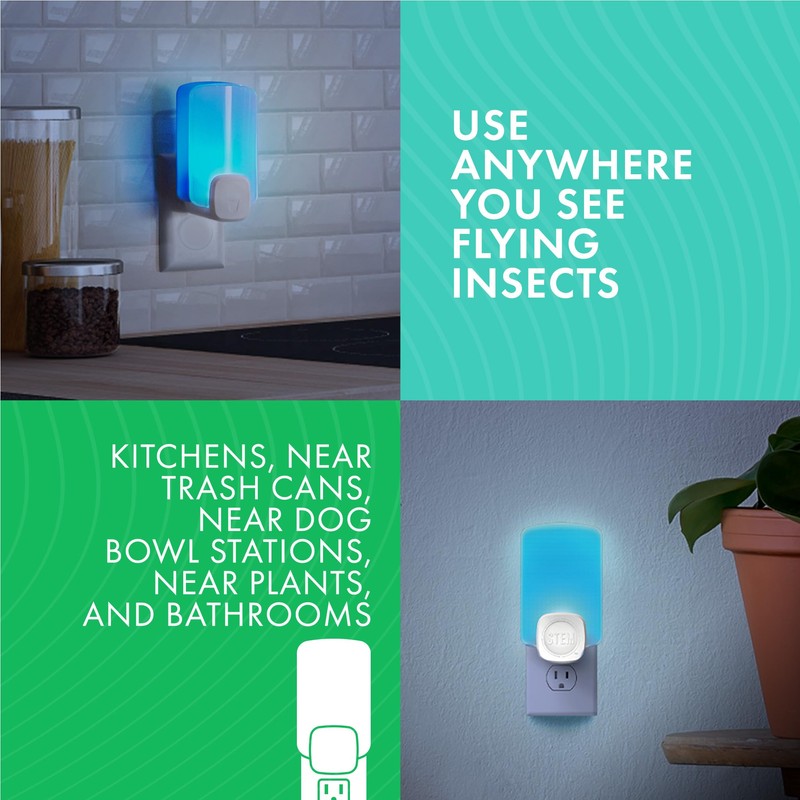 STEM Insect Light Trap Refill Cartridges, Indoor Fruit Fly Trap,
