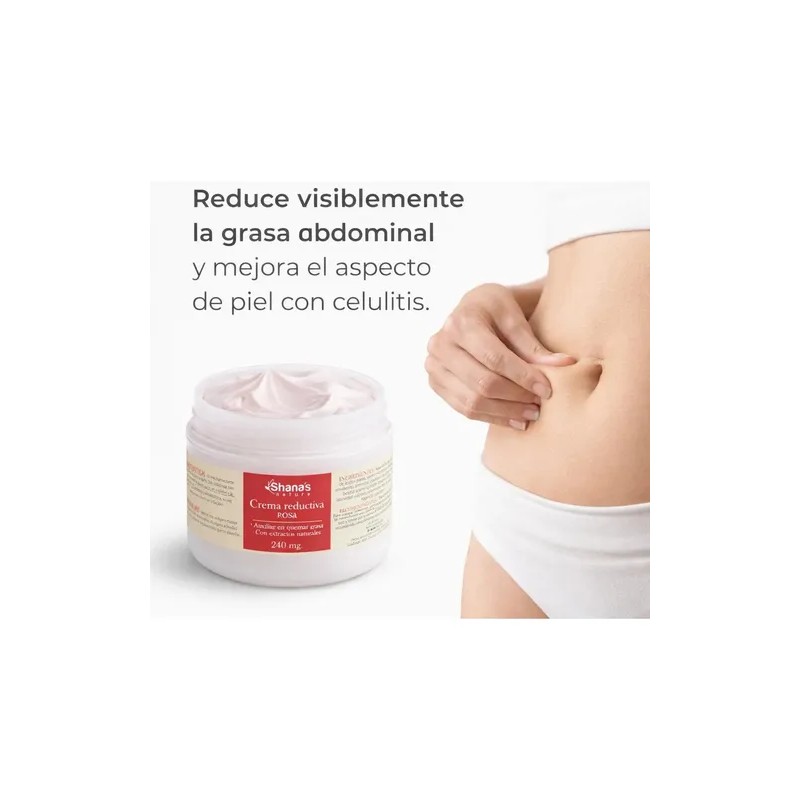 Crema Rosa Reductor De Panza Shanas Anti Estrias Quema Grasa