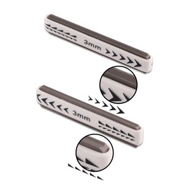 Metallor Guitar Fret Crowning Files Dual Sized Compact Fret Dressing File for Jumbo Guitar Frets with Coarse and Fine Cutting Edges Rubber Grip Guitar Luthiers Tools Repair Tools. (3mm-Jumbo)