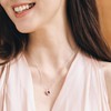 FANCIME Ruby Necklace July Birthstone Sterling Silver Triangle Pendant Necklace
