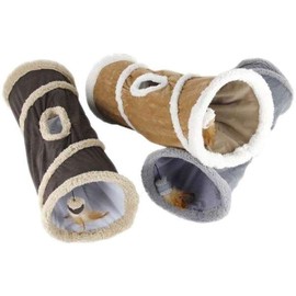 ALL FOR PAWS Lambswool Find Me Cat Tunnel (Colour May vary and Random colour delivered)