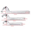 TOOLSTAR Hook Wrench C Wrench 32-76mm Adjustable Hook Wrench Chrome