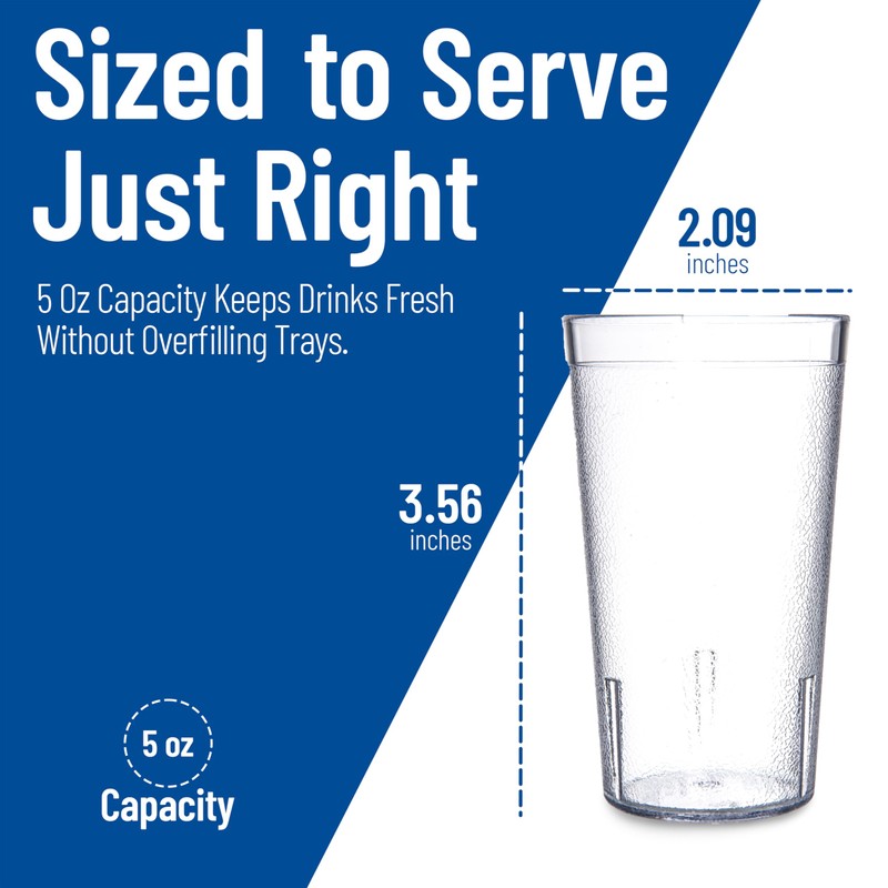 Carlisle FoodService Products Stackable Tumbler with Pebbled Exterior for Restaurants,