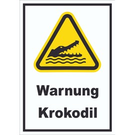 HB-Druck Sign Warning Crocodile A6 (105 x 148 mm)