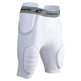 Champro Youth Boy's Formation 5-Pad Football Girdle - White/Grey, L