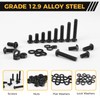 Homwin 512Pcs M6 Bolts and Nuts Kit, M6x10/12/14/16/20/25/30/35mm Button Head