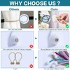 JOYJULY Magnetic Curtain Tiebacks (6 Pack),Modern Pearl Curtain Drapes Clips