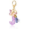 ORUZA Alphabet Initial Letter Keychain, Purple Initial Letter Keyring with