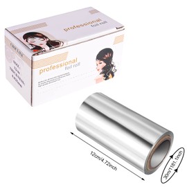 Fuyamp 1 Pack 30 M Foil Silver Hair Foil, Aluminium Hair Foil Silver Hairdressing Foil for Hair Highlighting and Coloring, 12 cm Width Hair Foil Roll Hairdressing Salon Modeling Tool(12 CM)