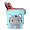 Ytuomzi Telescopic Pencil Pouch Standing Pen Holder Cute Pencil Bags