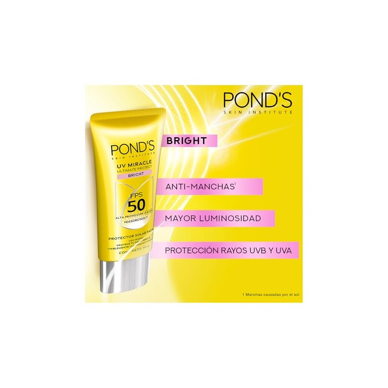POND'S Protector Solar Facial 50 FPS UV Miracle Bright, Anti-Manchas