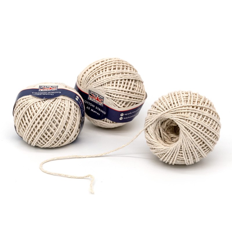 PUKKA POST & PACKAGING Cotton String Ball – For Packaging,