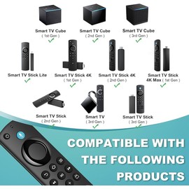 Replacement Remote Control with Voice Function (L5B83G) Fit for Smart TVs Stick(2nd Gen, 3rd Gen, Lite, 4K),TVs Cube,for Insignia-Toshiba-Pioneer Smart TV (1-Pack)