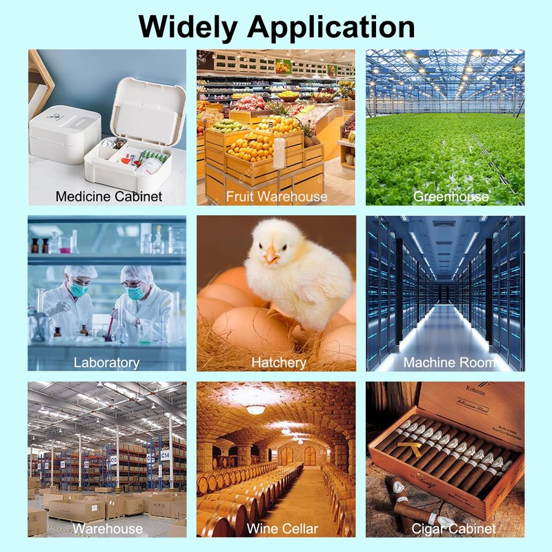 Smart Digital Thermometer Hygrometer, WiFi Indoor Temperature and Humidity Sensor