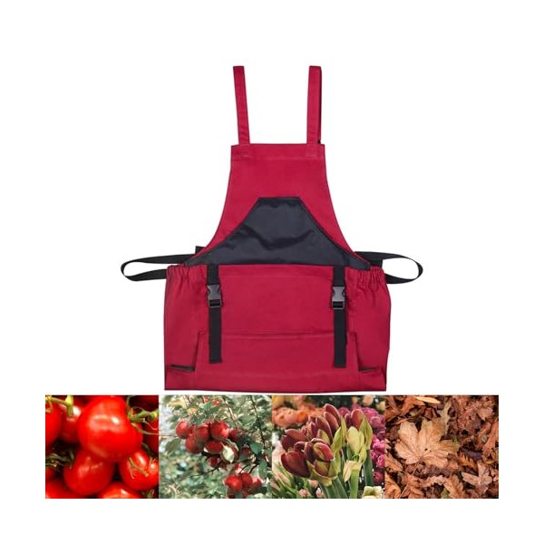 Gardening Apron - Cross Back Apron with Large Pocket for