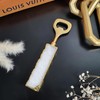 Crystal Quartz Bottle Opener, Gold
