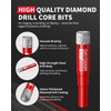 Dry Diamond Drill Bits, 3/16" 1/4" 5/16" 3/8" 1/2" Tile