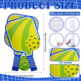 Amyhill 6 Feet Paddle Sport Cardboard Cutout Stand-up Dink Ball Themed Party Decoration Green Ball Backdrop Photo Prop Stand up for Sport Birthday Party Baby Shower Supplies