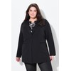 Ulla Popken Women's Jersey Blazer, black