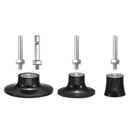 QUARKZMAN Pack of 3 1 inch 2 inch 3 inch disc pad holder quick change discs 1/4 inch shank holder mandrel for bar sanders grinding and conditioning discs, black