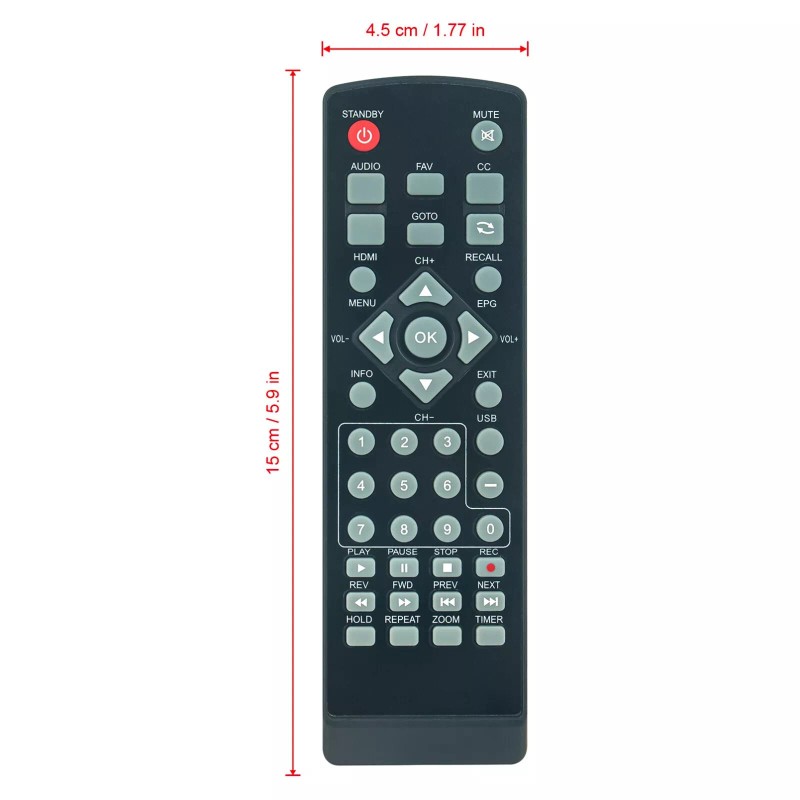 For Ematic AT103B AT-103B Replaced Remote Control for Ematic Digital