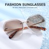 kimorn Sunglasses For Women Oversized Rimless Diamond Cutting Lens Classic