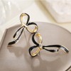 Bow Drop Earrings for Women Black Ribbon Earrings Bowknot Earrings