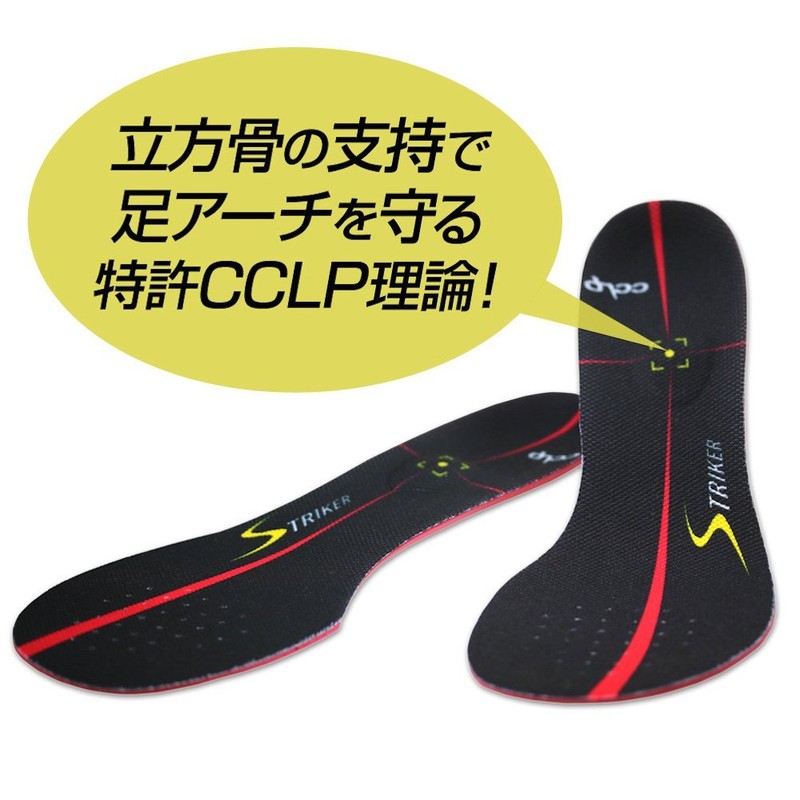BMZ Cal Power Smart Striker Soccer Insole, Medium Thickness, Black,