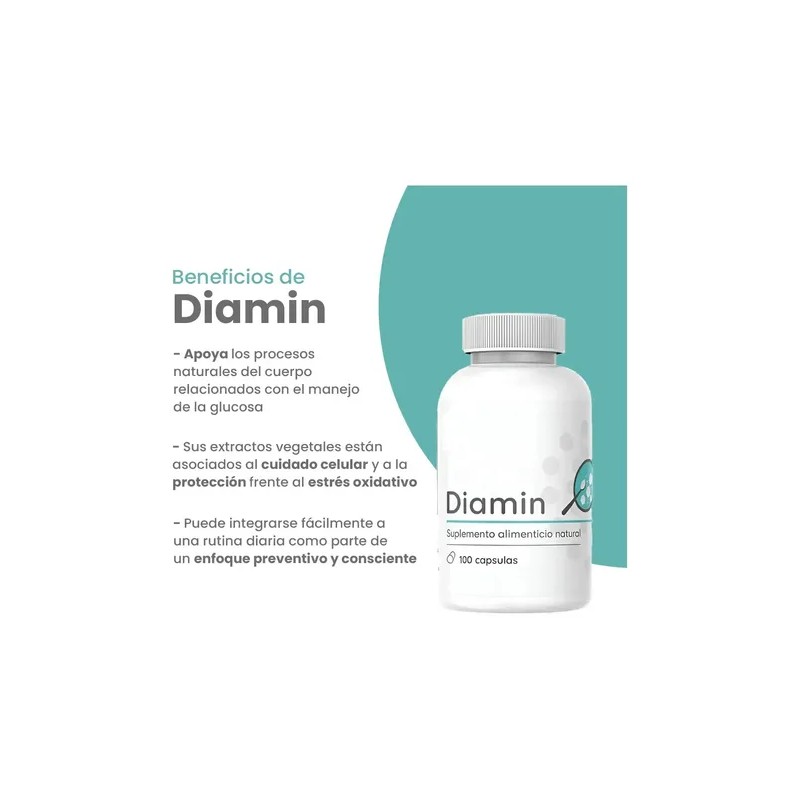 Supervits Suplemento Diamin Regula Azúcar 100 Caps Sin Sabor