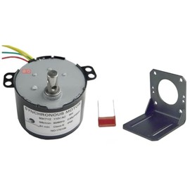 CHANCS Synchronous Gear Motor 50KTYZ 110V 5/6RPM Low Speed Mini Gearbox High Hardness Bracket Support Fixed Base