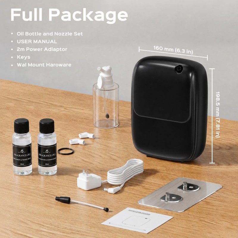 Waterless Essential Oil Diffuser — 3000sq.ft Smart Scent Air Machine