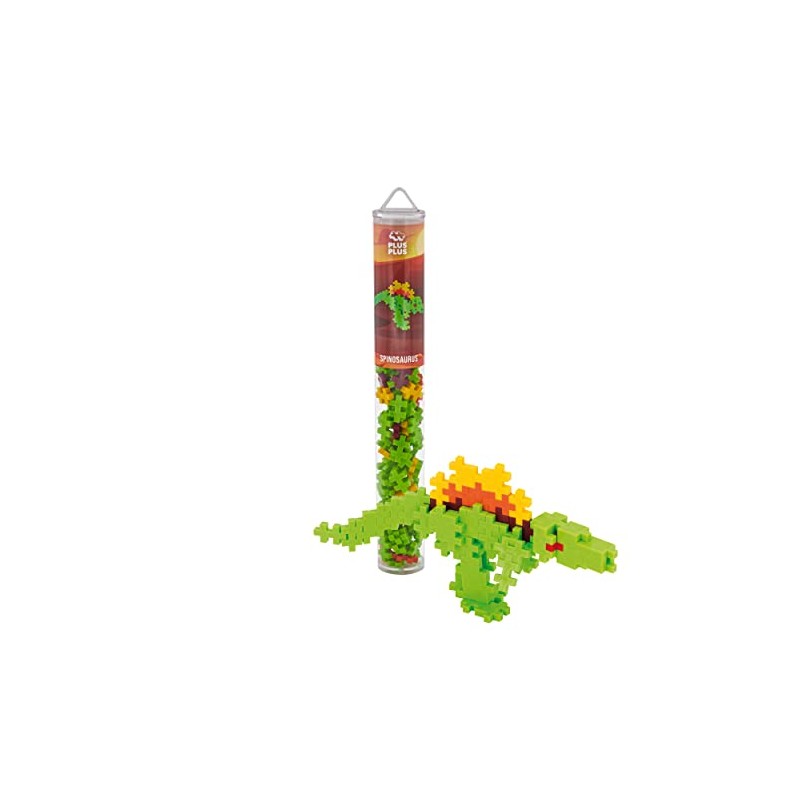 Plus-Plus 9604238 Creative Building Blocks Tube, Spinosaurus, Dinosaur, Ingenious Construction