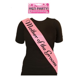 Hen Party Superstore Mother Of The Groom Sash Pink With Black Writing