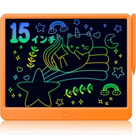 TUGAU Electronic Memo Pad, 15 Inches, Drawing Board, Large Screen Digital Memo, High Brightness, Locking Function, Write and Erase Board, Drawing Board, Pen Storage, Writing Communication Board,