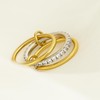 Bopiu Gold Stackable Rings for Women Non Tarnish, 18k Gold