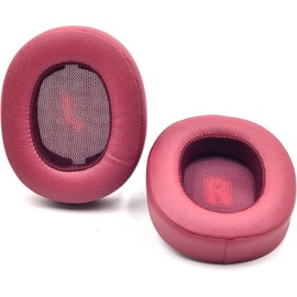E55BT Replacement Ear Pads Compatible with JBL E55BT E55 (E55 BT) Wireless Over-Ear Headphones Soft Protein Leather Noise Isolating Memory Foam Ear Pads Ear Cups (Red)