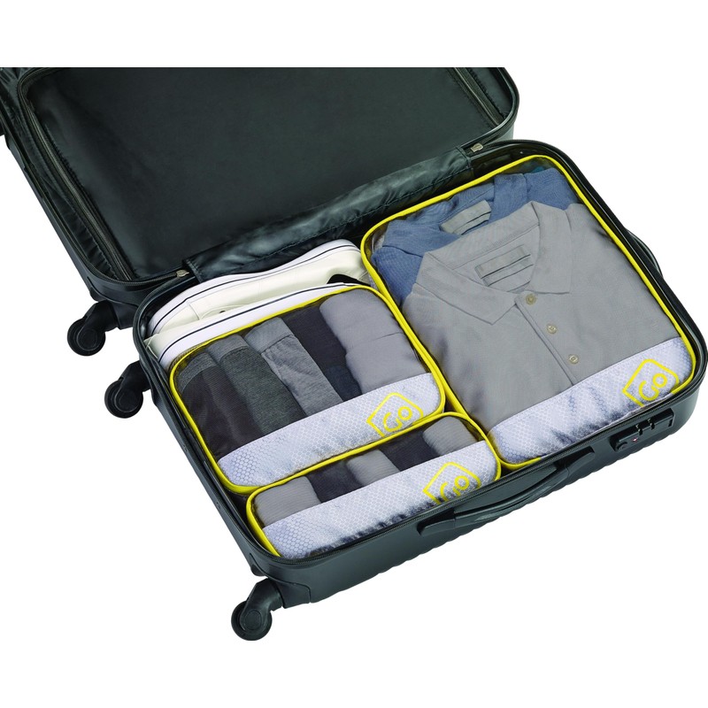 Go Travel Clothes/Garment Suitcase Packing Cubes - Yellow -Large Capacity,