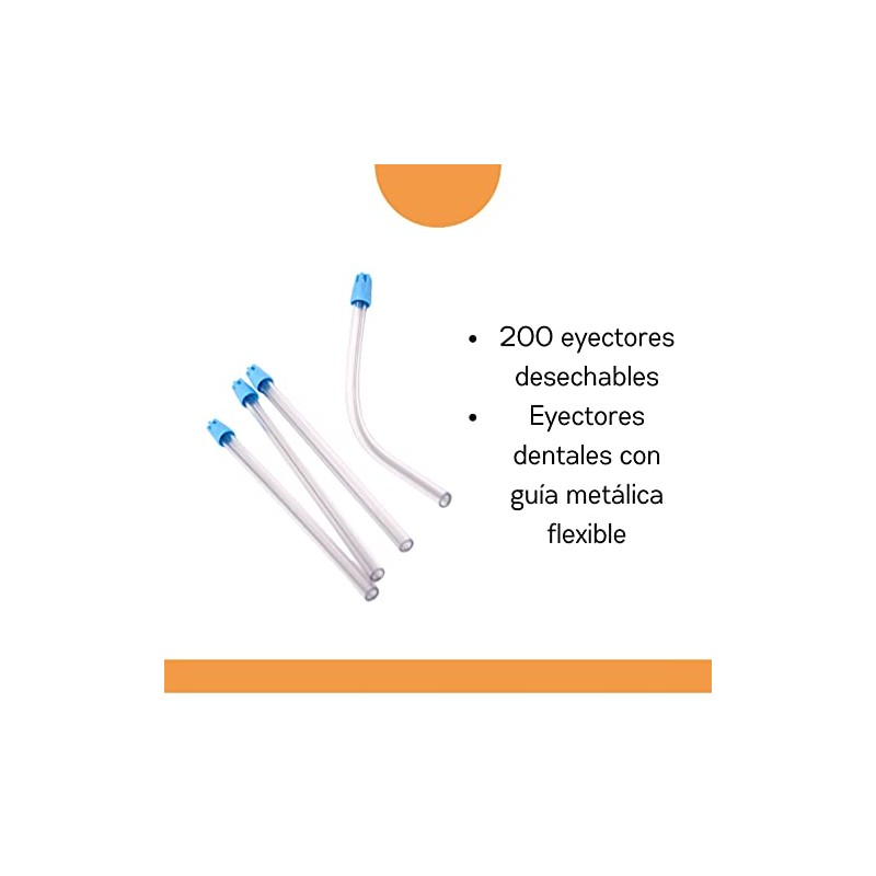 Eyectores desechables dentales 200 de plastico