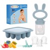 WAJIAYON Baby Breastmilk Popsicle Molds & Baby Fruit Feeder (2