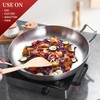 Inqibee 13-Inch Tri-Ply Stainless Steel Frying Pan with Lid and