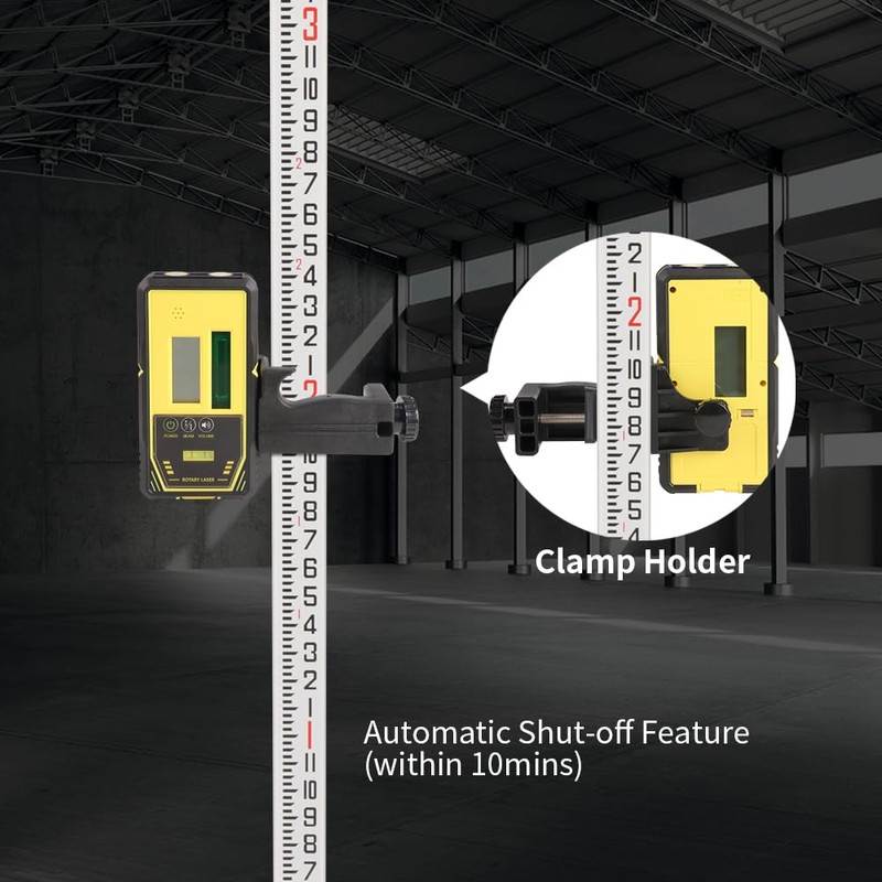 MOUNTLASER Digital Rotary Laser Receiver with Dual Display and Built-In