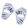Pair Chrome Front Fog Light Cover Lamp Trims Paste Mounting
