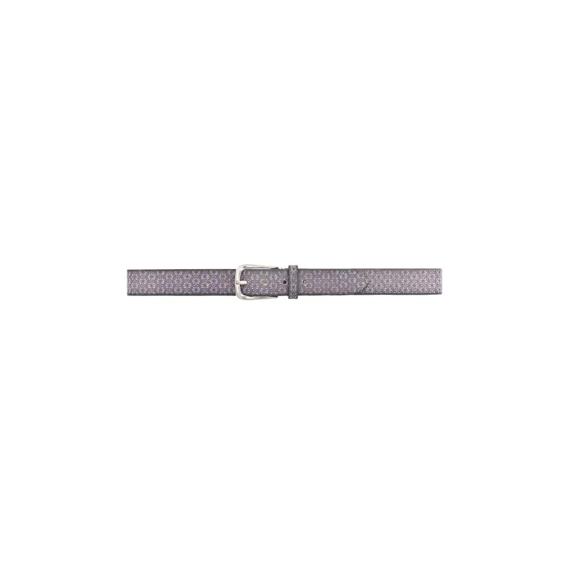 B.Belt Tessa Gold Leather Belt W95 Purple/Silver Metallic, Purple /