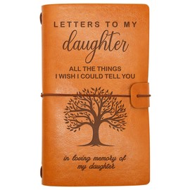 Daughter Memorial Remembrance Gift-Bereavement Gift-Refillable Travel Photo Diary Journal-Sympathy Gift for Loss of Daughter-Letters To My Daughter,All The Things I Wish I Could Tell You-Memory Gift