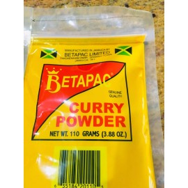 BetaPac 100% Jamaican Curry Powder Seasoning BetaPac 3.88oz(110 Grams) Packet