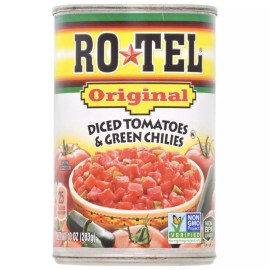 RoTel Original Diced Tomatoes with Green Chilies 10oz Can Choose 3,6,9 or 12Pack - 6 Pack 10oz Cans